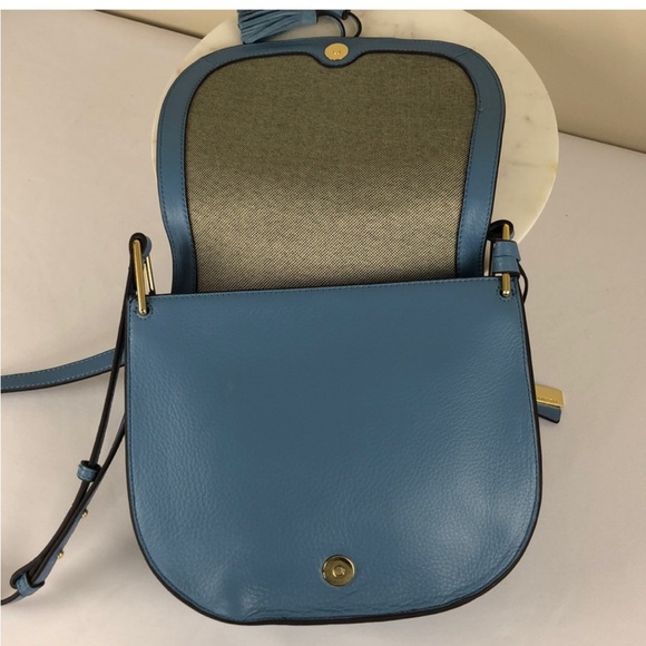 Vince Camuto Flap Tassel Crossbody Bag - Blue Heaven Good Used Condition - Picture 7 of 7